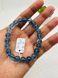 Aquamarine Round Bracelet • 8.50 mm Size • Code B1• 5A Quality • 7.5 Inch Length •  Natural Aquamarine Bracelet