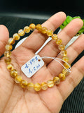 Golden Rutile Round Bracelet • 7 mm Size • Code G1 • 4A Quality • Natural Rutilated Quartz Bracelet