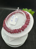 Ruby Bracelet • 8 mm Size • Code R1 • 7.5  Inch Length • AAA Quality • Natural Ruby Faceted Roundel Bracelet