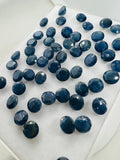 7 mm Blue Sapphire Faceted -Pack of 2 Pcs -AA Quality Sapphire cabs • Not Heated