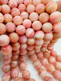 Pink Opal Round Beads - 14 mm Size - AAAA Quality - Length 40 cm - Natural Dark Pink Opal Beads