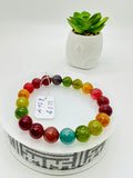 Tourmaline Bracelet 10 mm Size - Code#D6 - 4A Quality  Natural Multi Tourmaline Round Bracelet - Length 7.5"