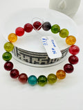 Tourmaline Bracelet 10 mm Size - Code#D6 - 4A Quality  Natural Multi Tourmaline Round Bracelet - Length 7.5"