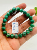 Emerald  Round Bracelet - 8.50 mm Size - Code #E8 AAA Quality - Natural Emerald Bracelet - Length 7.5 Inch