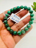 Emerald  Round Bracelet - 8.50 mm Size - Code #E8 AAA Quality - Natural Emerald Bracelet - Length 7.5 Inch