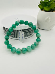 Emerald  Round Bracelet - 9.50 mm Size - Code #E12  AAA Quality  - Natural Emerald Bracelet - Length 7.5 Inch