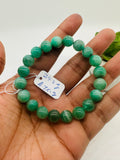 Emerald  Round Bracelet - 9.50 mm Size - Code #E12  AAA Quality  - Natural Emerald Bracelet - Length 7.5 Inch