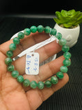 Emerald  Round Bracelet - 7.50 mm Size - Code #E3 AAA Quality - Natural Emerald Bracelet - Length 7.5 Inch