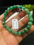 Emerald  Round Bracelet - 7.50 mm Size - Code #E3 AAA Quality - Natural Emerald Bracelet - Length 7.5 Inch