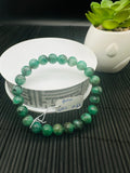 Emerald  Round Bracelet - 8 mm Size - Code #E5 AAA Quality  - Natural Emerald Bracelet - Length 7.5 Inch