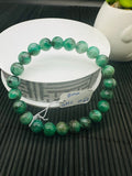 Emerald  Round Bracelet - 8 mm Size - Code #E5 AAA Quality  - Natural Emerald Bracelet - Length 7.5 Inch