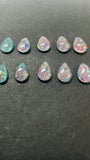 Australian Opal Pear Cabs 5x7 mm - Pack of 4 Pieces -AAA Quality, Opal Triplet Cabochon - Australian Opal Pear Cabochon, flat bottom