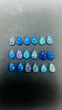 Australian Opal Pear Cabs 4x6 mm - Pack of 4 Pieces -AAA Quality, Opal Triplet Cabochon - Australian Opal Pear Cabochon, flat bottom