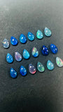 Australian Opal Pear Cabs 4x6 mm - Pack of 4 Pieces -AAA Quality, Opal Triplet Cabochon - Australian Opal Pear Cabochon, flat bottom