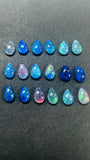 Australian Opal Pear Cabs 4x6 mm - Pack of 4 Pieces -AAA Quality, Opal Triplet Cabochon - Australian Opal Pear Cabochon, flat bottom