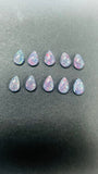 Australian Opal Pear Cabs 5x7 mm - Pack of 4 Pieces -AAA Quality, Opal Triplet Cabochon - Australian Opal Pear Cabochon, flat bottom