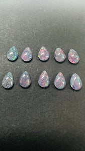 Australian Opal Pear Cabs 5x7 mm - Pack of 4 Pieces -AAA Quality, Opal Triplet Cabochon - Australian Opal Pear Cabochon, flat bottom