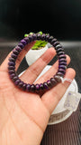 Sugulite Bracelet 10 mm Size • Code S4 • AAA Quality • Sugulite Roundel Bracelet 7.5 Inch Length • Natural Sugulite - Purple Color