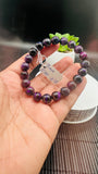 Sugulite Bracelet 9 mm Size • Code S8 • AAA Quality • Sugulite Round Bracelet 7.5 Inch Length • Natural Sugulite - Purple Color