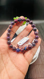 Sugulite Bracelet 8 mm Size • Code S10 • AAA Quality • Sugulite Roundel Bracelet 7.5 Inch Length • Natural Sugulite - Purple Color
