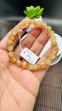 Golden Rutile Round Bracelet • 8 mm Size • Code B6 • 4A Quality • Natural Rutilated Quartz Bracelet