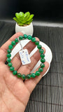 Emerald Round Bracelet - 7.8 mm Size - Code #A1   - Natural Emerald Bracelet - Length 7.5 Inch