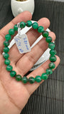 Emerald Round Bracelet - 7.8 mm Size - Code #A1   - Natural Emerald Bracelet - Length 7.5 Inch