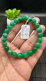 Emerald Round Bracelet - 8.5 mm Size - Code #A4   - Natural Emerald Bracelet - Length 7.5 Inch