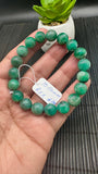 Emerald Round Bracelet - 10.50 mm Size - Code #A9 - Natural Emerald Bracelet - Length 7.5 Inch