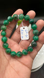 Emerald Round Bracelet - 10 mm Size - Code #A13   - Natural Emerald Bracelet - Length 7.5 Inch