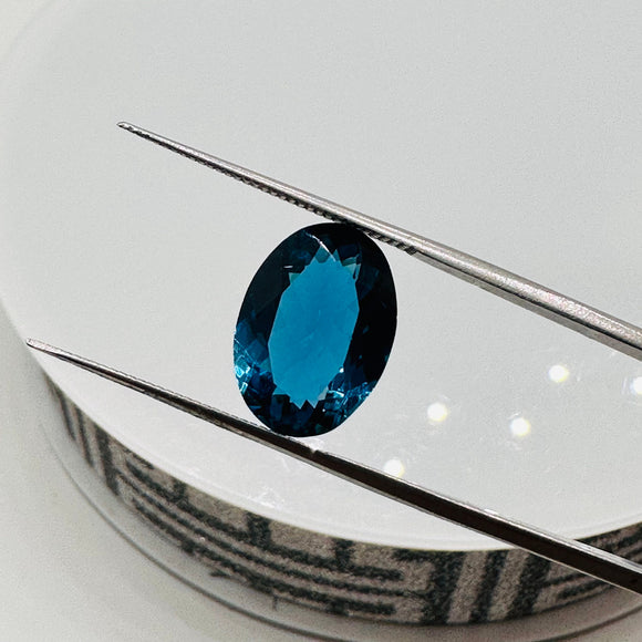 London Blue Topaz Faceted Oval 10x14 mm - Pack of 1 Piece - AAA Quality - Loose gemstone - London Blue topaz Cut