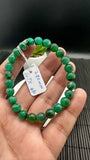 Emerald Round Bracelet - 7.8 mm Size - Code #A1   - Natural Emerald Bracelet - Length 7.5 Inch