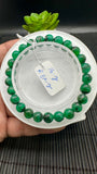 Emerald Round Bracelet - 7.8 mm Size - Code #A1   - Natural Emerald Bracelet - Length 7.5 Inch