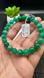 Emerald Round Bracelet - 8.5 mm Size - Code #A4   - Natural Emerald Bracelet - Length 7.5 Inch