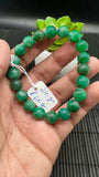 Emerald Round Bracelet - 9 mm Size - Code #A5   - Natural Emerald Bracelet - Length 7.5 Inch