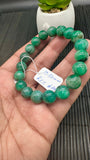 Emerald Round Bracelet - 10.50 mm Size - Code #A9 - Natural Emerald Bracelet - Length 7.5 Inch