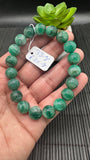 Emerald Round Bracelet - 10.5 mm Size - Code #A11   - Natural Emerald Bracelet - Length 7.5 Inch