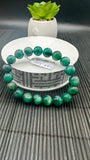 Emerald Round Bracelet - 10 mm Size - Code #A13   - Natural Emerald Bracelet - Length 7.5 Inch