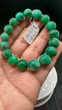 Emerald Round Bracelet - 11.50 mm Size - Code #A14  - Natural Emerald Bracelet - Length 7.5 Inch
