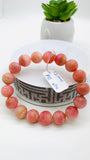 Pink Opal Bracelet - 12 mm Size  - Code P16 - AAAA Quality - Length 7.5 Inch- Natural Pink Opal Bracelet- Dark Color