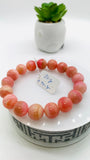 Pink Opal Bracelet - 12 mm Size  - Code P16 - AAAA Quality - Length 7.5 Inch- Natural Pink Opal Bracelet- Dark Color